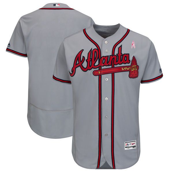 Men Atlanta Braves Blank Grey Mothers Edition MLB Jerseys->oakland athletics->MLB Jersey